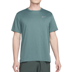 Nike Men's Miler Short Sleeve Dri-FIT UV Running Top - Bicoastal/Vintage Green