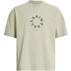 AllSaints Tierra Oversized Crew Neck Logo T-Shirt - Herb Green