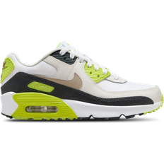 Nike Air Max 90 GS - White/Cyber/Dark Smoke Grey/Khaki