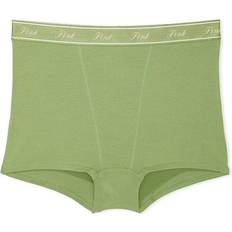 Victoria's Secret Pink Logo Cotton High Waist Boyshort Panty - Wild Grass Green