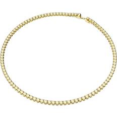 Swarovski Matrix Tennis Necklace - Gold/Transparent