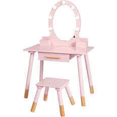 Storage Option Dressing Table Kid's Room Dimples Light Up Wooden Vanity Table