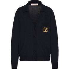 Women - Wool Cardigans Valentino WOOL CARDIGAN Woman NAVY