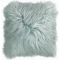 Wool Scatter Cushions Paoletti Mongolian Sheepskin Feather Scatter Cushion Blue