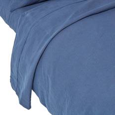 Linen Bed Sheets Homescapes Luxury Soft Linen Flat Bed Sheet Blue