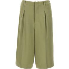 Women - Wool Trousers & Shorts Ami Paris Long Bermuda Short Green for Women