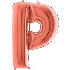 Birthdays Letter Balloons Grabo 3523RG-P Letter P Balloon Superloon Single Pack, Length-40 Inch, Colour-Rose Gold, One Size