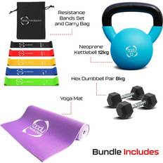 Body Revolution Home Strength Training Bundles Dumbbells Kettlebell Yoga Mat