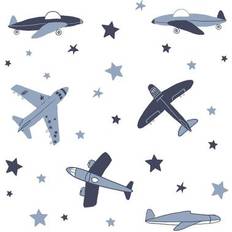 Bedtime Originals Little Aviator Airplane & Stars Wall Decals/Stickers Blue