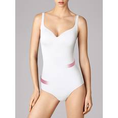 Beige Bodysuits Wolford Womens White Mat De Luxe Forming Slim-fit Stretch-woven Body M/c WHITE