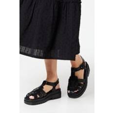 Faith Mimi Fisherman Chunky Sandals Black