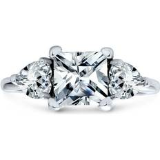 Bling Jewelry Sold by: 3CT Solitaire Princess Heart CZ Engagement .925 Silver