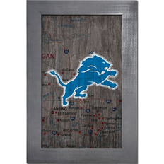 Fan Creations Detroit Lions Team City Map Sign Wall Decor