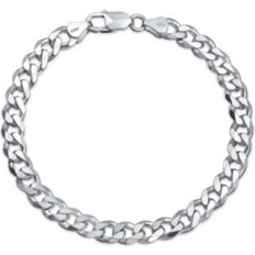 Bling Jewelry Big Thick Solid Heavy Miami Cuban Curb Link Bracelet 8mm - Silver