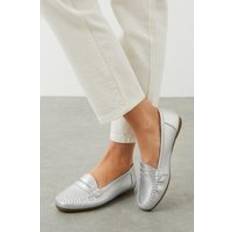 Silver - Women Loafers Good For The Sole Nessa Leather Comfort Loafers Silver