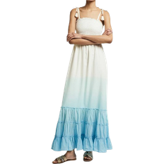 Long Dresses - M River Island Shirred Beach Maxi Dress - Blue Ombre