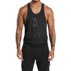 Men - Slim Tank Tops Gymshark Legacy Stringer - Black