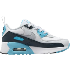 Nike Air Max 90 EasyOn PSV - White/Baltic Blue/Armory Navy/Wolf Grey