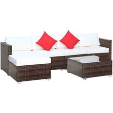 Grey Outdoor Lounge Sets OutSunny 841-096 Outdoor Lounge Set, 1 Table incl. 4 Sofas