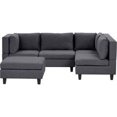 Beliani Fevik with FootStool Dark Grey Sofa 228cm 5pcs 4 Seater