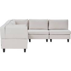 Beliani Unstad Light Beige Sofa 228cm 5pcs 5 Seater