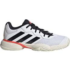 Racket Sport Shoes Children's Shoes Adidas Junior Barricade Tennis - Cloud White/Core Black/Off White