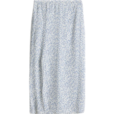 Skirts H&M Crepe Skirt - White/Blue Floral