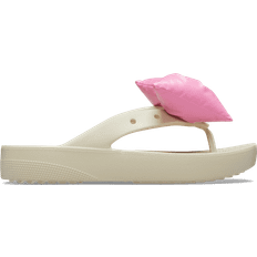 Crocs Classic Platform Bow Flip - Bone