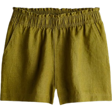 H&M Linen Shorts - Olive Green