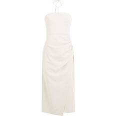 French Connection Echo Crepe Halterneck Midi Dress - Silver Lining