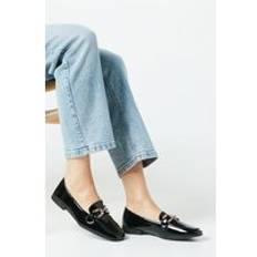 Wallis Louise Snaffle Square Toe Loafer True Black