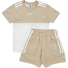 Adidas Kid's Originals Colour Block T-shirt & Shorts Set - Brown