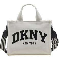 Silver Fabric Tote Bags DKNY Hadlee Small Tote - White