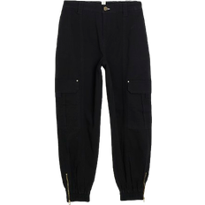 River Island Zip Cuffed Cargo Trousers - Black