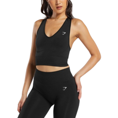 Fitness & Gym - S Tank Tops Gymshark Everyday Seamless Crop Tank - Black