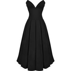 House of CB Lady Strapless Midi Dress - Black