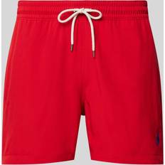 Polo Ralph Lauren Red Swimwear Polo Ralph Lauren Badehose mit Logo-Stitching Modell 'TRAVELER'