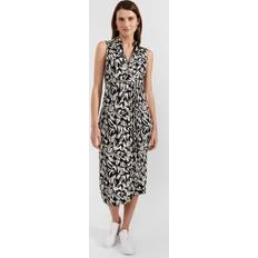 Hobbs Clarissa Jersey Dress, Black/Cream