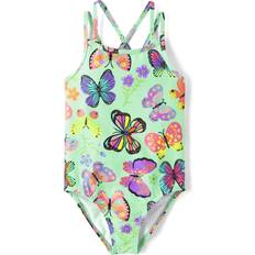 L Bathing Suits Children's Clothing Gymboree Girl's Butterfly Cross Back Swimsuit - Soft Sage Neon