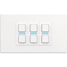 Google Assistant Wall Switches LightWave Smart Dimmer Switch 3 Gang White