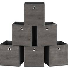 Songmics Cubes, Set of 6 Bins with Non-Woven Cube Storage Box