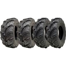 Parnells 25x10.00-12 & 25x8.00-12 ATV Quad Tyres OBOR Mudsling Road Legal Set of 2