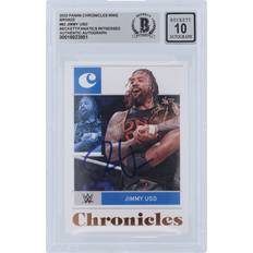 Panini America Jimmy Uso WWE Autographed 2022 Chronicles Bronze #82 Beckett Fanatics Witnessed Authenticated Card