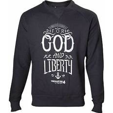 BioWorld Uncharted for god and liberty sweater teen mens gamer black sweatshirt