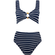 Polyamide Bikini Sets Hunza G Nadine Stripe Bikini - Navy/White