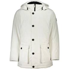 Hugo Boss White Outerwear Hugo Boss Chic Jacket with Removable Men's Hood