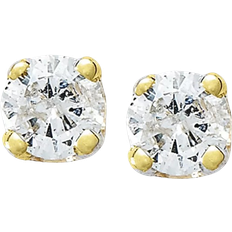 Macy's Accent Stud Earrings - Gold/Diamonds