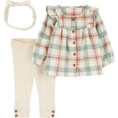 Carter's Baby Plaid Flannel Top & Ribbed Legging Set 3-piece - Multi (V_1R554110)