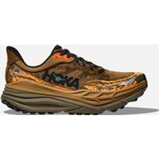 Hoka Brown - Men Running Shoes Hoka Men's Stinson Trail Shoes in Honey/Antique Olive