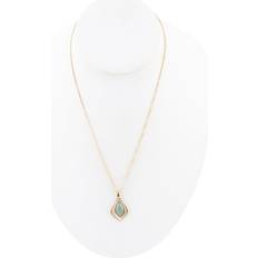 Barse Melita Genuine Green Aventurine Teardrop Pendant Necklace Genuine Green Aventurine